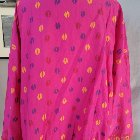 Gudrun Sjoden Dorotea Cotton/Silk Button Front Print Jacket XL - Picture 8 of 14